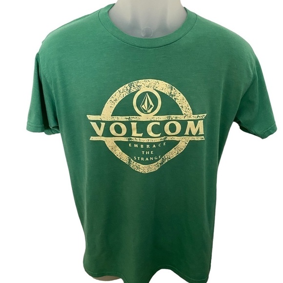 Volcom Stone “Embrace the Strange” Green Tee Shirt Men M Medium - Picture 1 of 6